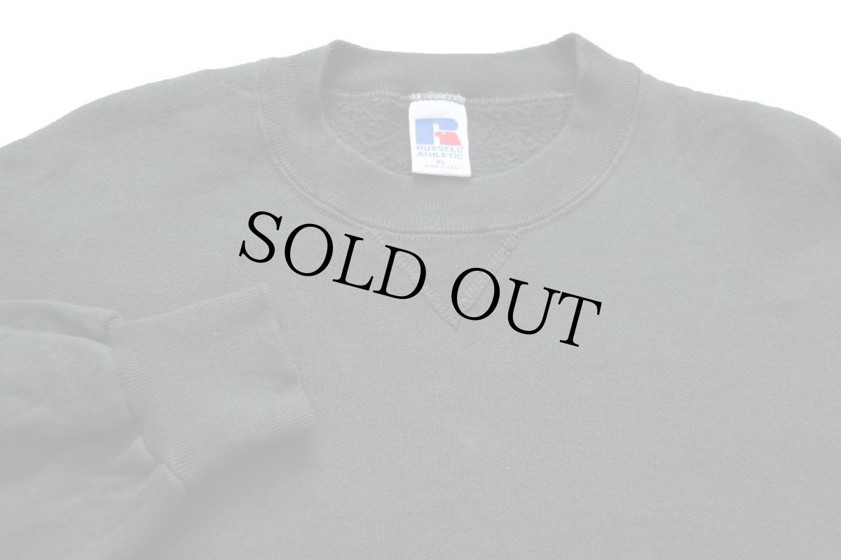 画像3: 90s USA製 RUSSELLラッセル 無地 前V スウェット 緑 XL★ブランク (3)