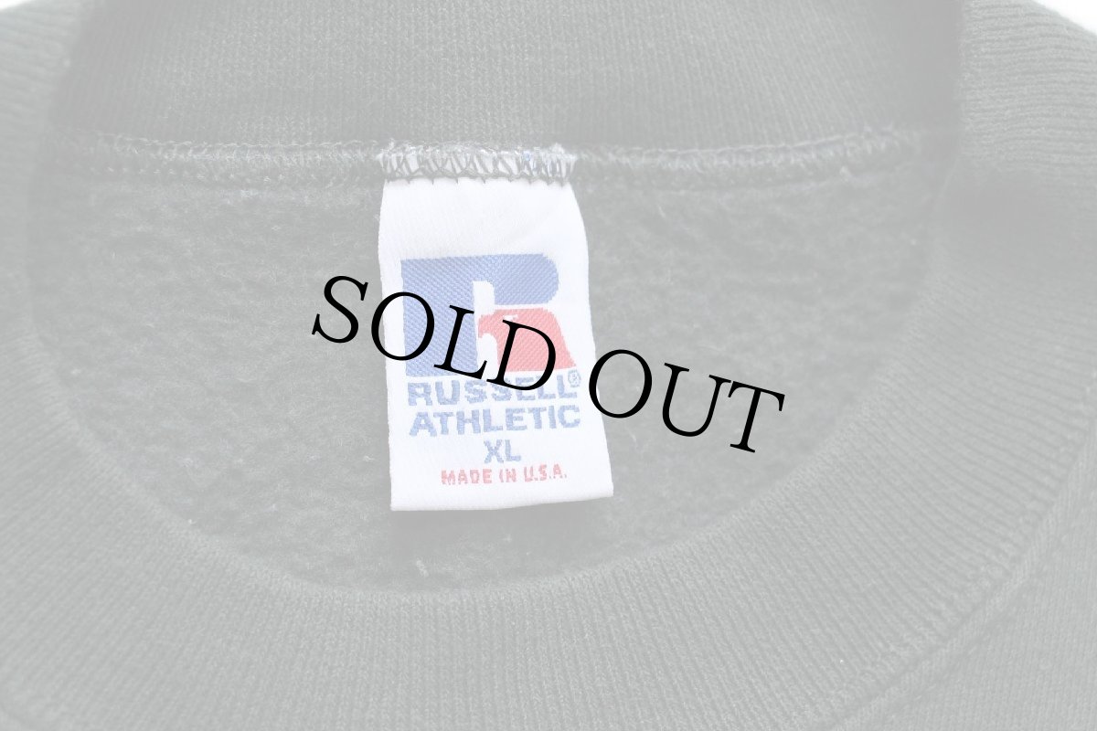 画像4: 90s USA製 RUSSELLラッセル 無地 前V スウェット 緑 XL★ブランク (4)