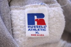 画像4: 90s USA製 RUSSELLラッセル 無地 タートルネック 前V スウェット 杢グレー XL★ブランク (4)