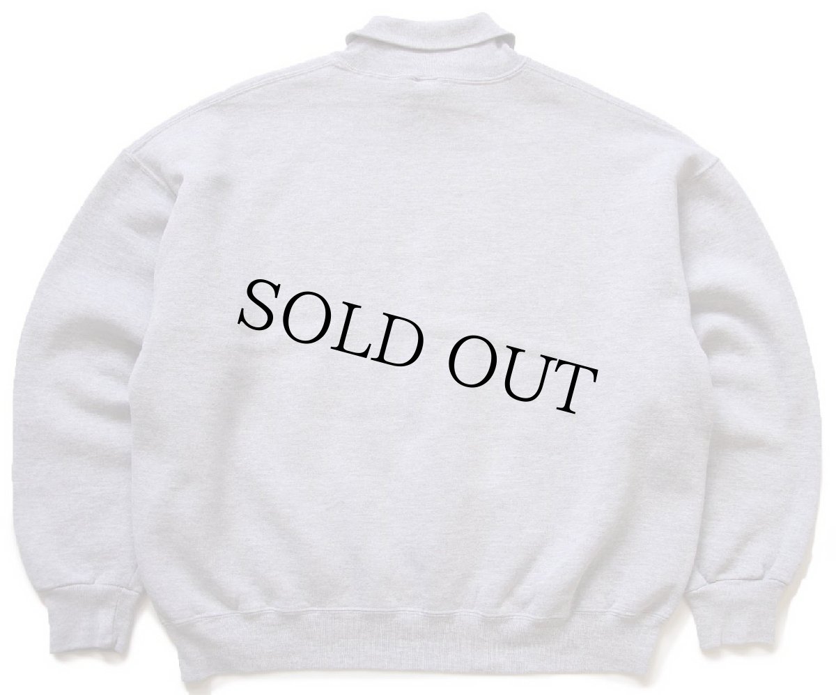 画像2: 90s USA製 RUSSELLラッセル 無地 タートルネック 前V スウェット 杢グレー XL★ブランク (2)