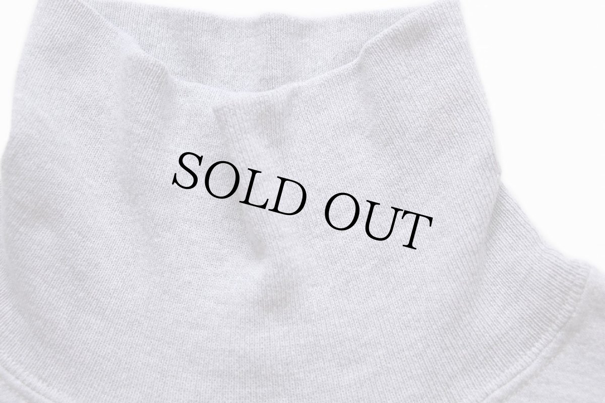 画像5: 90s USA製 RUSSELLラッセル 無地 タートルネック 前V スウェット 杢グレー XL★ブランク (5)