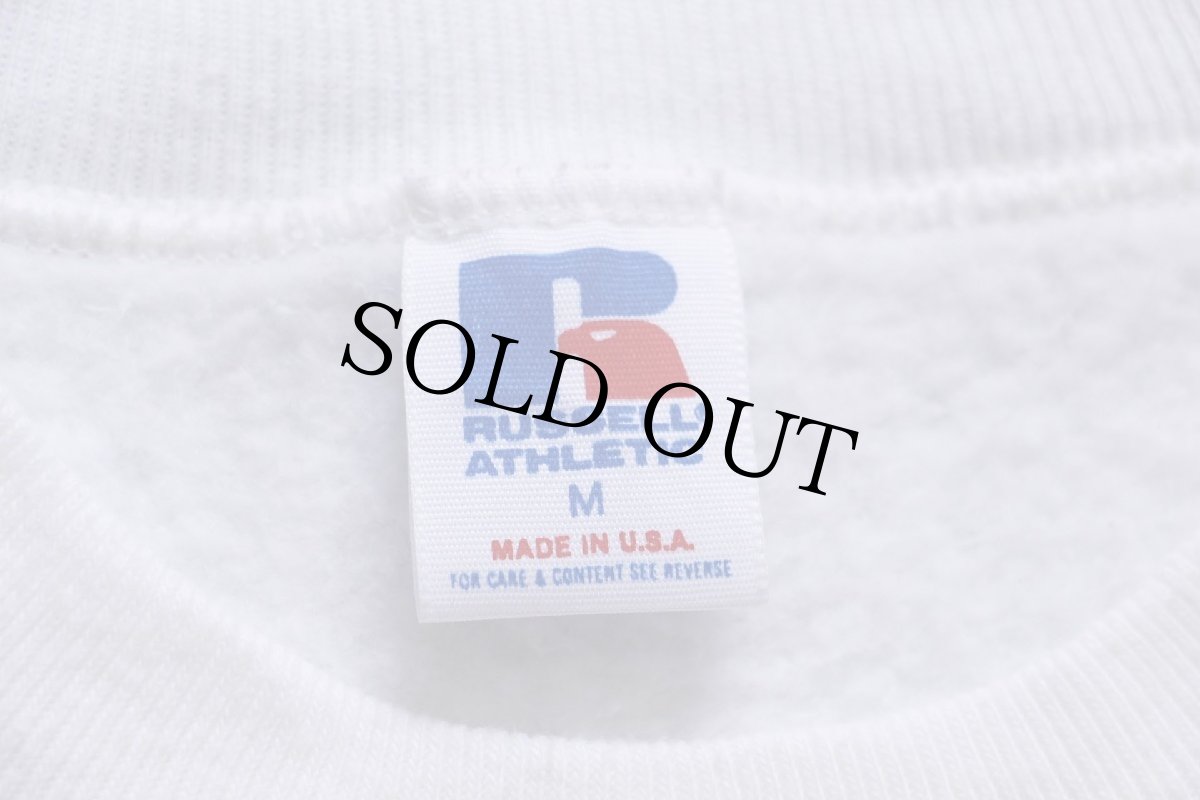 画像4: 80s USA製 RUSSELLラッセル VIRGINIA 前V スウェット 白 M (4)