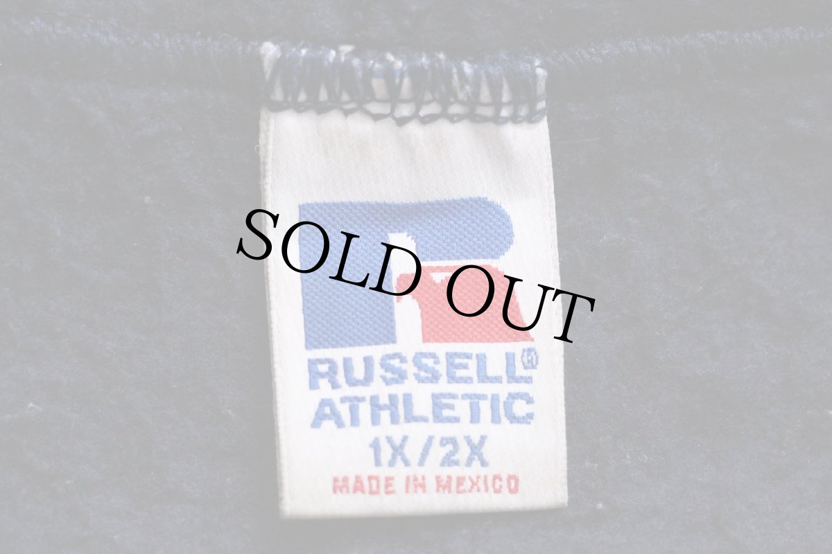 画像4: 90s メキシコ製 RUSSELLラッセル 無地 スウェット ジップパーカー 紺 1X/2X★特大 フーディー ブランク (4)