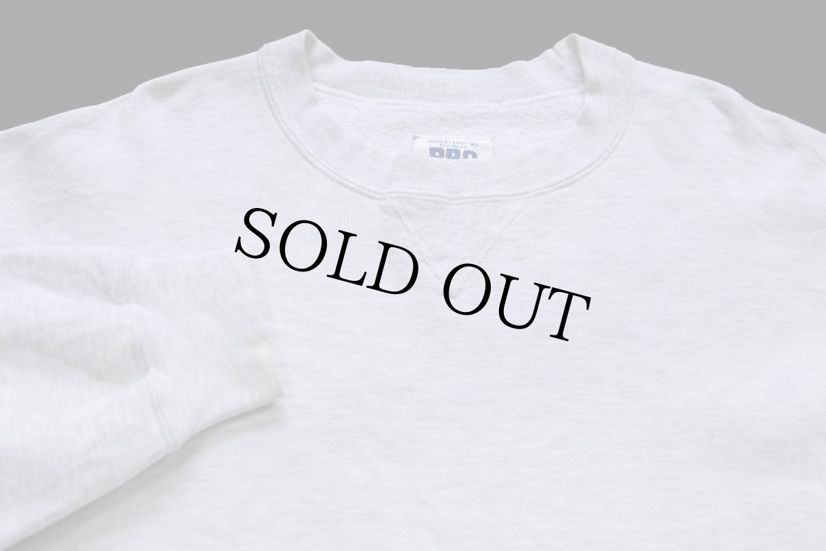 画像3: 90s メキシコ製 RUSSELLラッセル 無地 前V スウェット 杢ライトグレー L★ブランク (3)