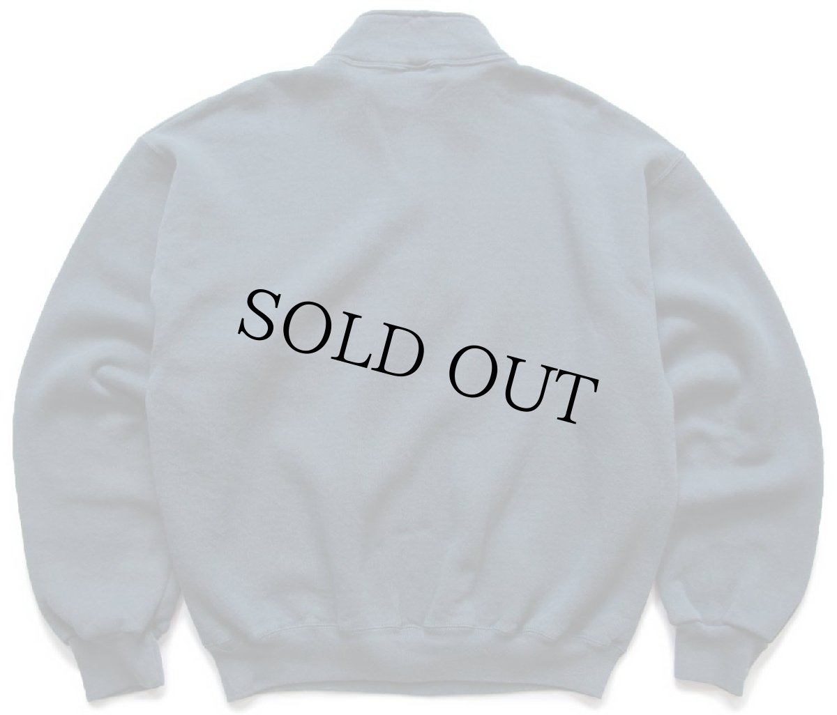 画像2: 90s メキシコ製 RUSSELLラッセル 無地 ハイネック ハーフジップ スウェット 青緑 L★ブランク (2)