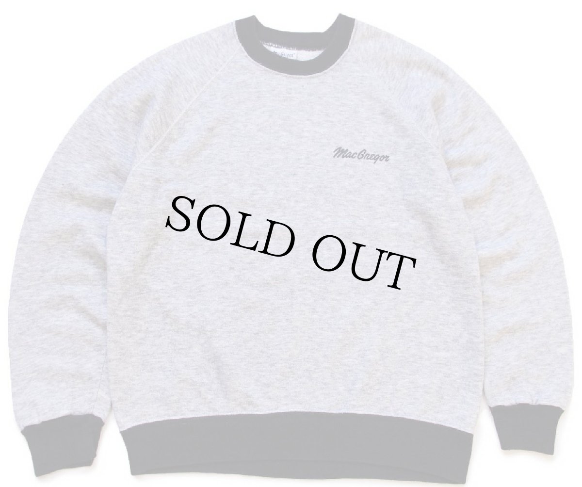 画像1: 80s USA製 McGREGORマクレガー ワンポイント ツートン 切り替え スウェット 杢グレー×黒 (1)