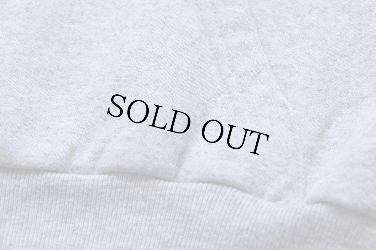 画像6: 80s USA製 Disneyディズニー EPCOT CENTER フェルトプリント ヘンリーネック スウェットパーカー 杢グレー L★フーディー (6)