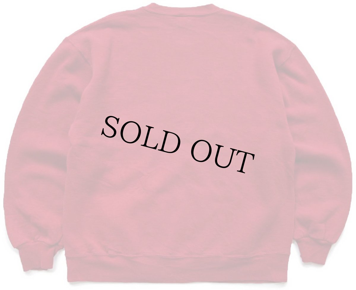 画像2: 90s USA製 RUSSELLラッセル 無地 前V スウェット 濃赤 L★ブランク (2)