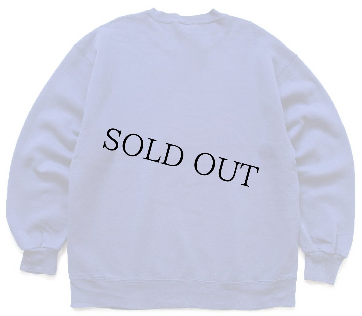 画像2: 90s USA製 RUSSELLラッセル 無地 前V スウェット 薄紺 L★ブランク (2)