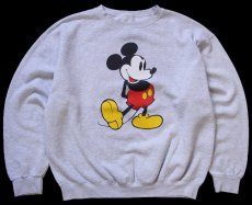 画像1: 90s ミッキー マウス スウェット 杢ライトグレー★特大 Disneyディズニー (1)