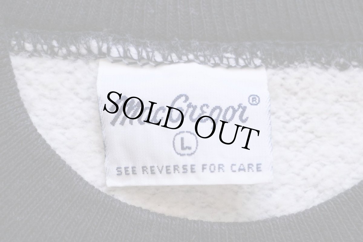 画像4: 80s USA製 McGREGORマクレガー ワンポイント ツートン 切り替え スウェット 杢グレー×黒 (4)