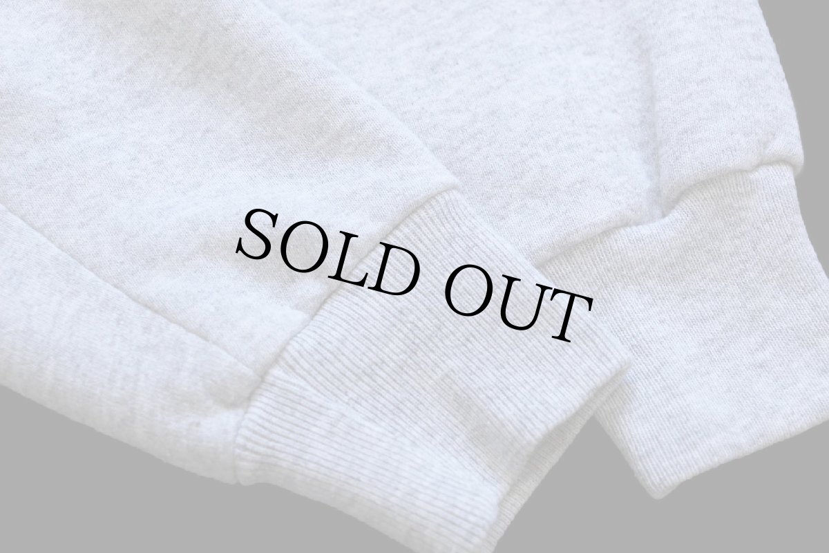 画像7: 80s USA製 Disneyディズニー EPCOT CENTER フェルトプリント ヘンリーネック スウェットパーカー 杢グレー L★フーディー (7)