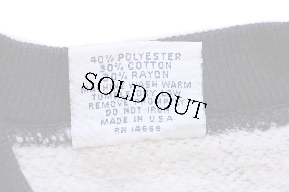 画像5: 80s USA製 McGREGORマクレガー ワンポイント ツートン 切り替え スウェット 杢グレー×黒 (5)