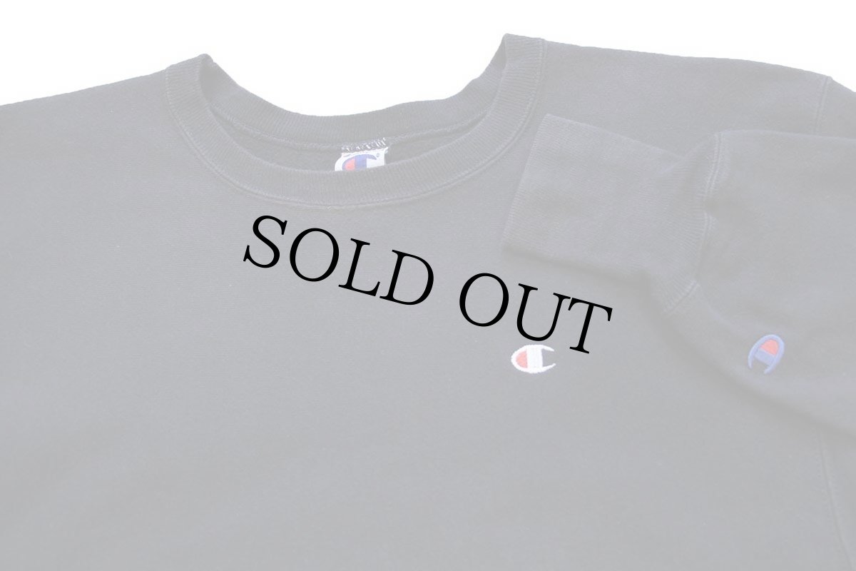 画像3: 00s メキシコ製 Championチャンピオン ワンポイント リバースウィーブ スウェット 黒 L (3)