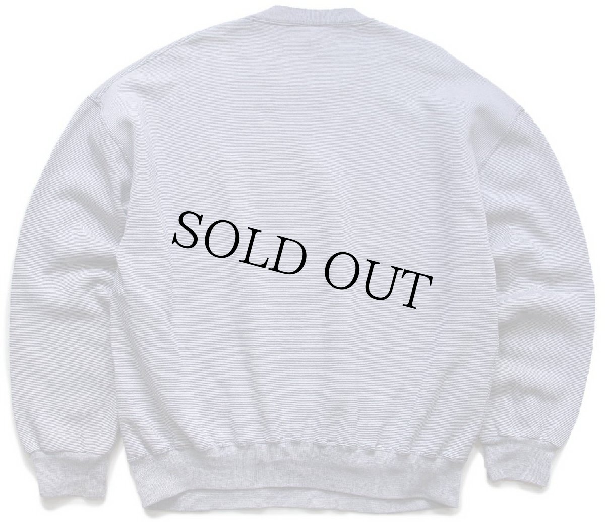 画像2: 90s USA製 RUSSELLラッセル ボーダー 前V スウェット 紺×白 XL (2)