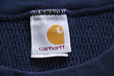 画像4: 00s carharttカーハート ハニカム サーマル コットン スウェット 紺 XL (4)