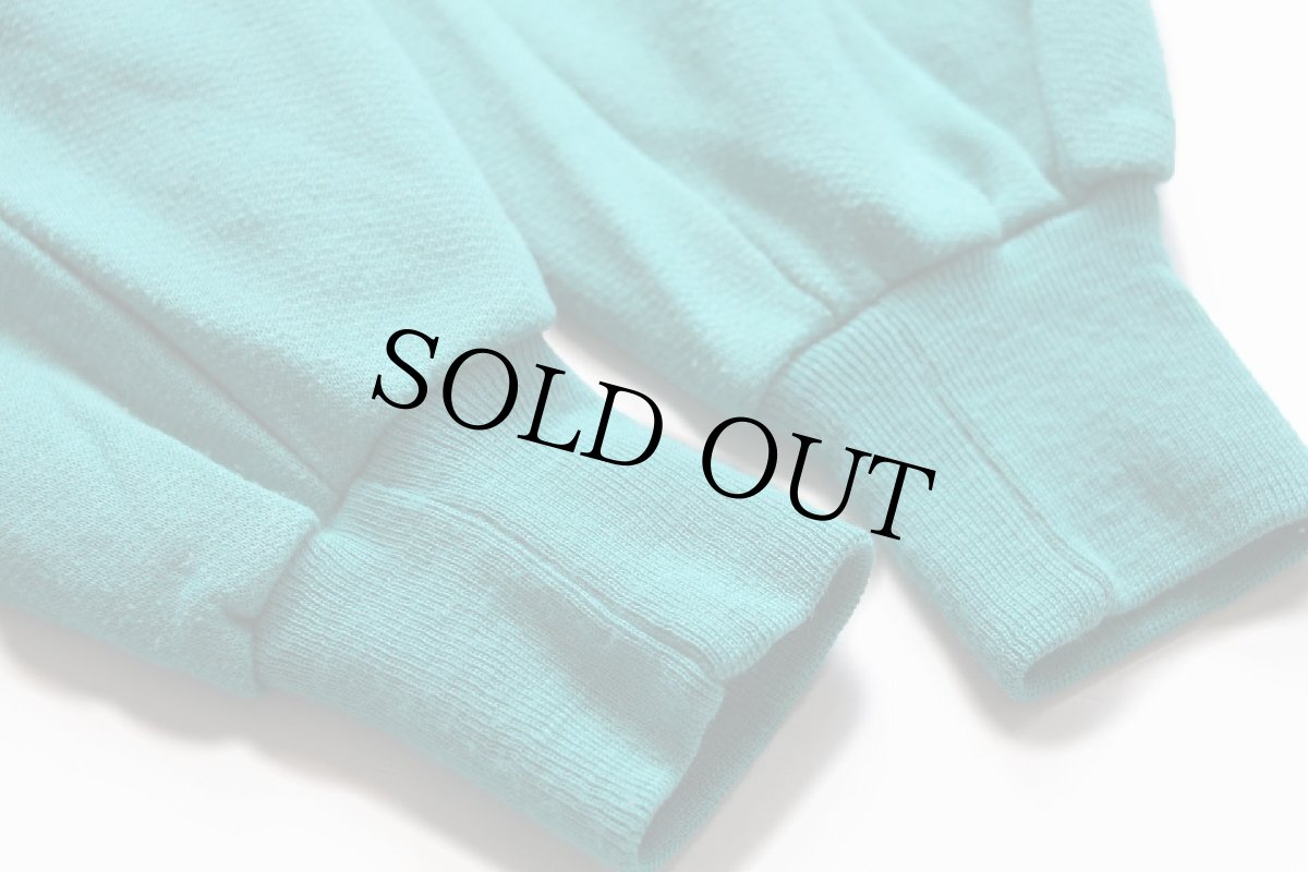 画像7: 80s SNOOPY スヌーピー 発泡プリント スウェットパーカー エメラルドグリーン S★フーディー (7)