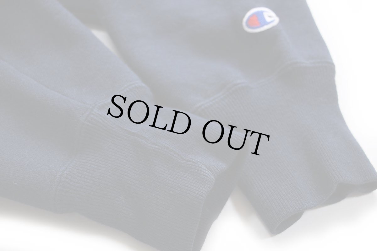 画像6: 00s Championチャンピオン 無地 目無し リバースウィーブ スウェットパーカー 紺 M★フーディー ブランク (6)