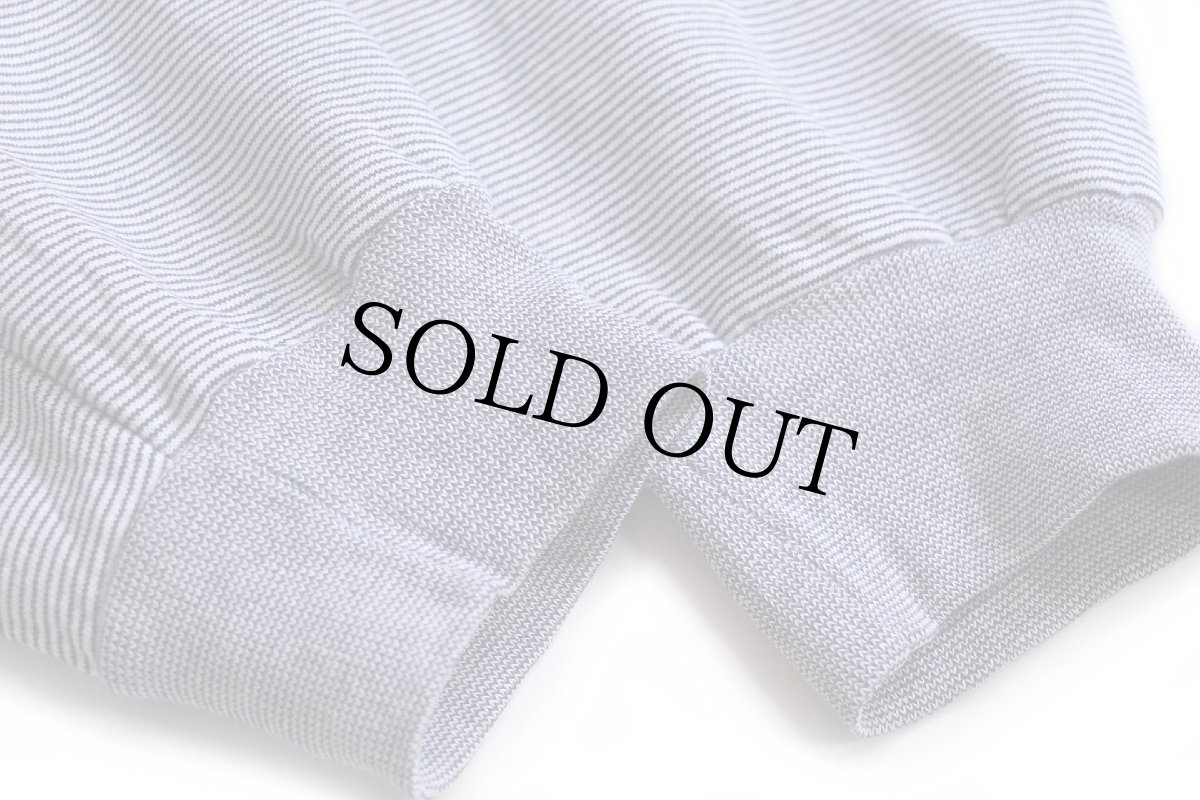 画像5: 90s USA製 RUSSELLラッセル ボーダー 前V スウェット 紺×白 XL (5)