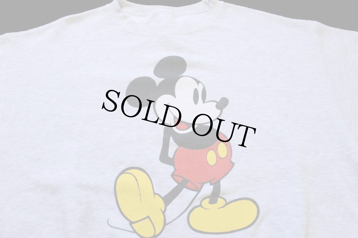 画像3: 90s ミッキー マウス スウェット 杢ライトグレー★特大 Disneyディズニー (3)