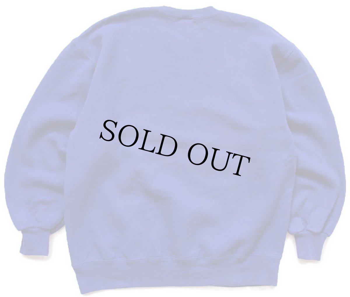 画像2: 90s USA製 RUSSELLラッセル 無地 前V スウェット 青 L★ブランク (2)