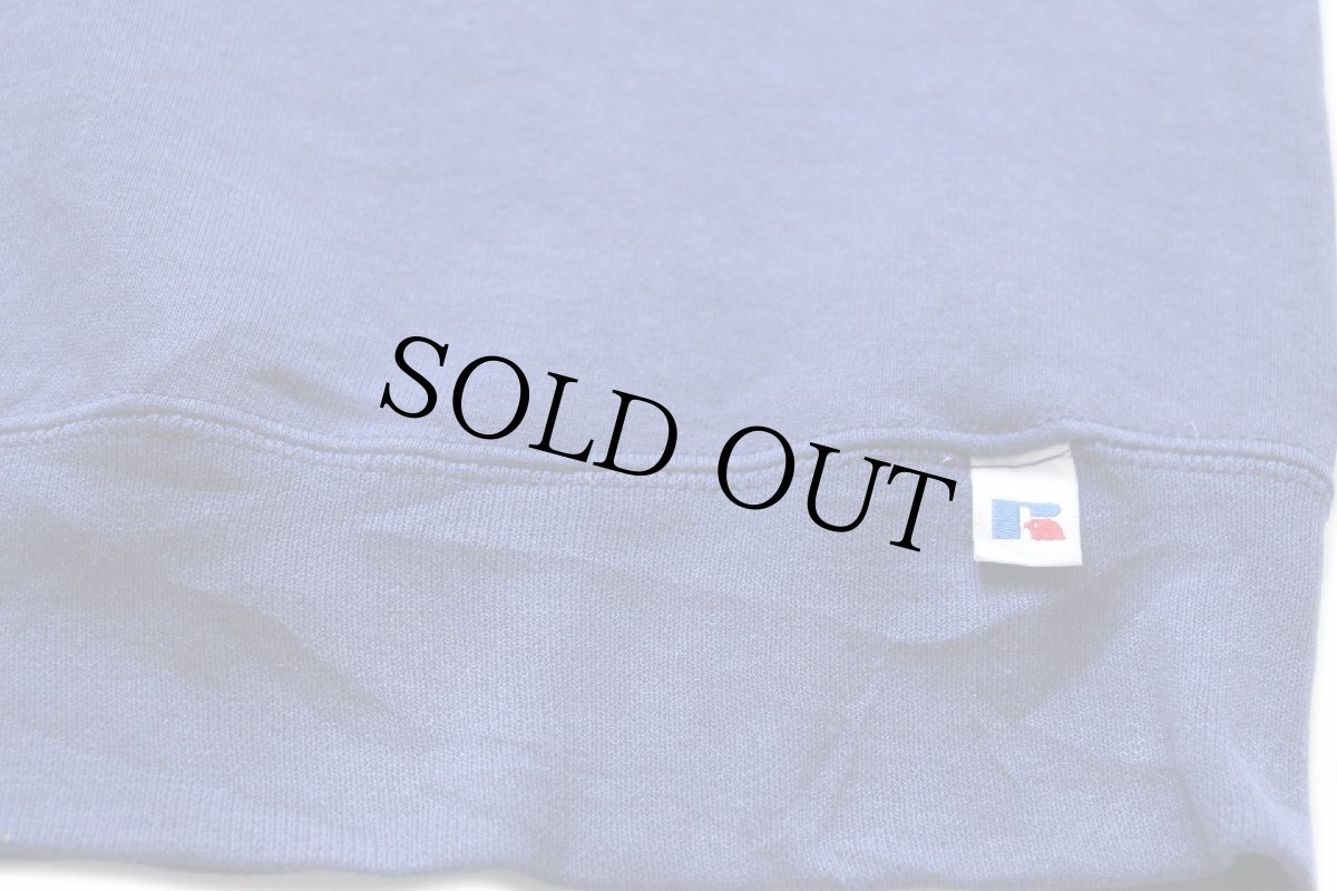 画像5: 90s USA製 RUSSELLラッセル 無地 前V スウェット 薄紺 L★ブランク (5)