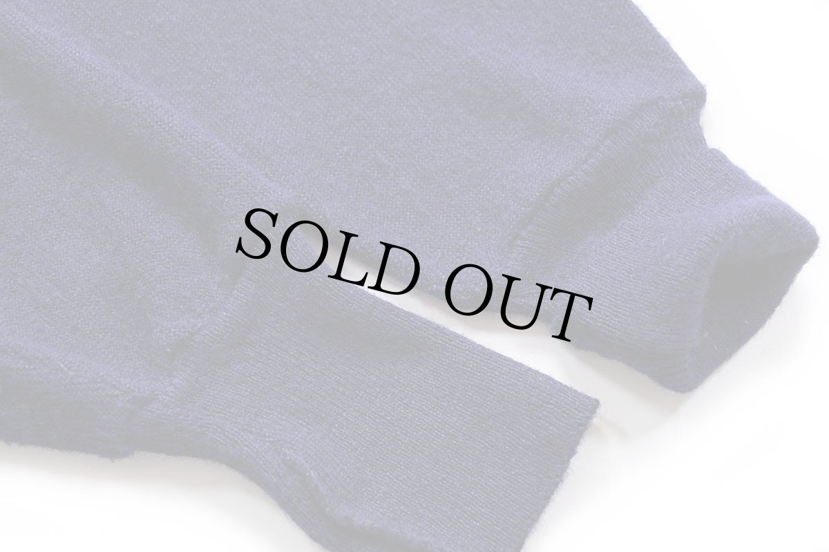 画像5: 70s USA製 IZOD OF LONDON ワンポイント パール編み アクリルニット カーディガン 紺★LACOSTEラコステ (5)