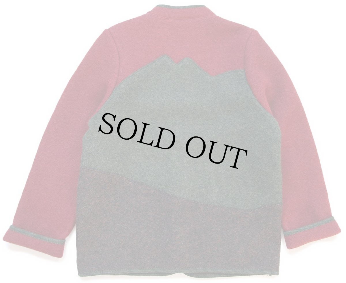 画像2: オーストリア製 GIESSWEIN 風景柄 アップリケ アート スタンドカラー チロリアン ボイルドウール ジャケット 38 (2)