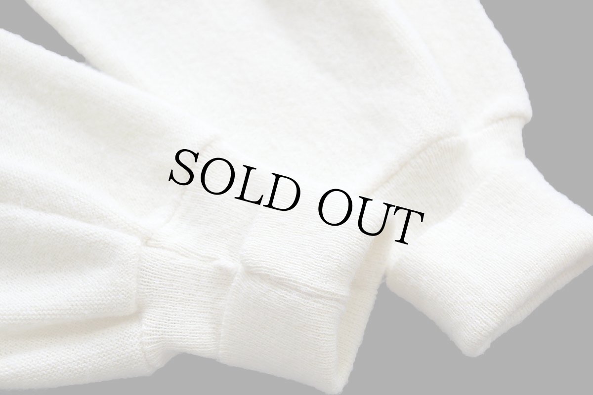 画像6: 80s USA製 JCPenney The Fox ワンポイント パール編み アクリルニット カーディガン クリーム XL (6)