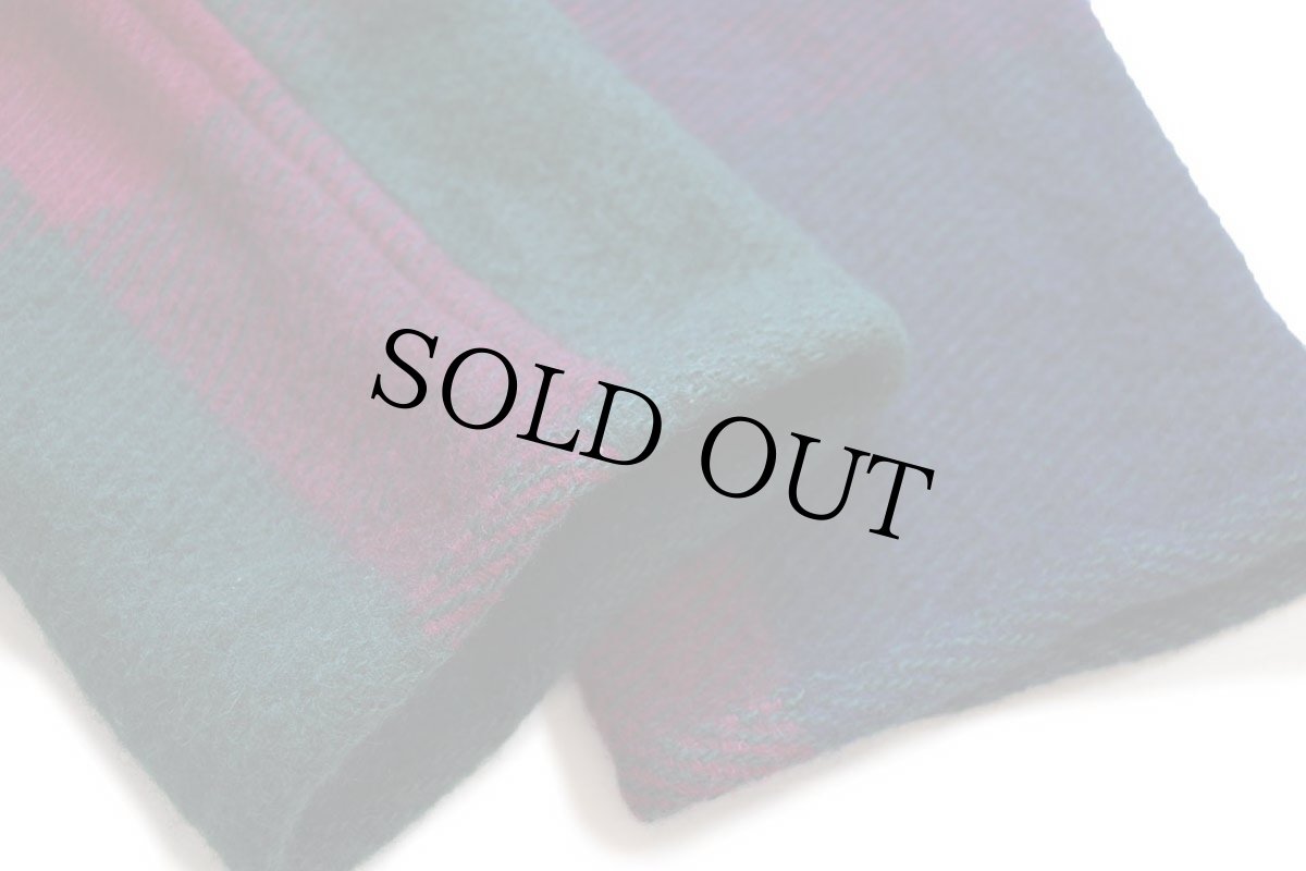 画像6: スイス製 Tidstrand スタンドカラー パチポケ チェック ダブルブレスト ウール ブランケットジャケット (6)