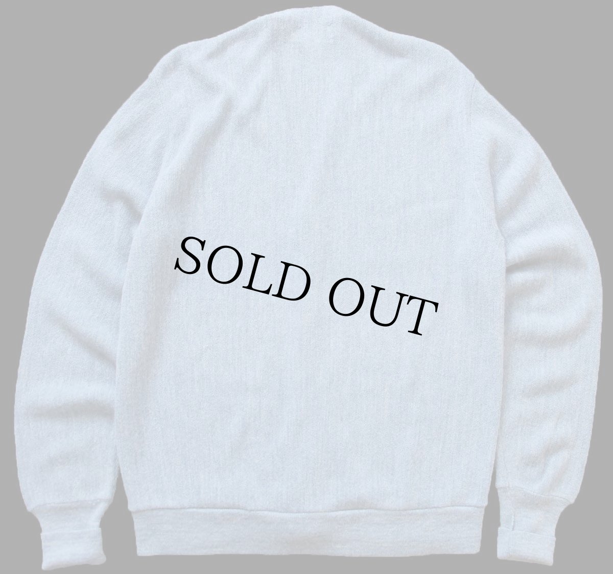 画像2: 80s USA製 JCPenney The Fox 無地 パール編み アクリルニット カーディガン 杢ブルー L (2)