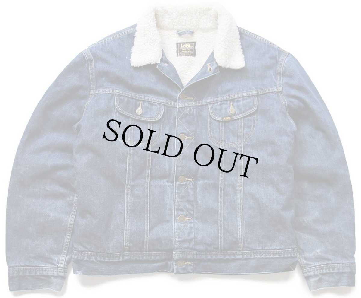 画像1: Leeリー LINED SHERPA SLIM JK ボアライナー デニムジャケット 4ポケット XL★ユーロ (1)
