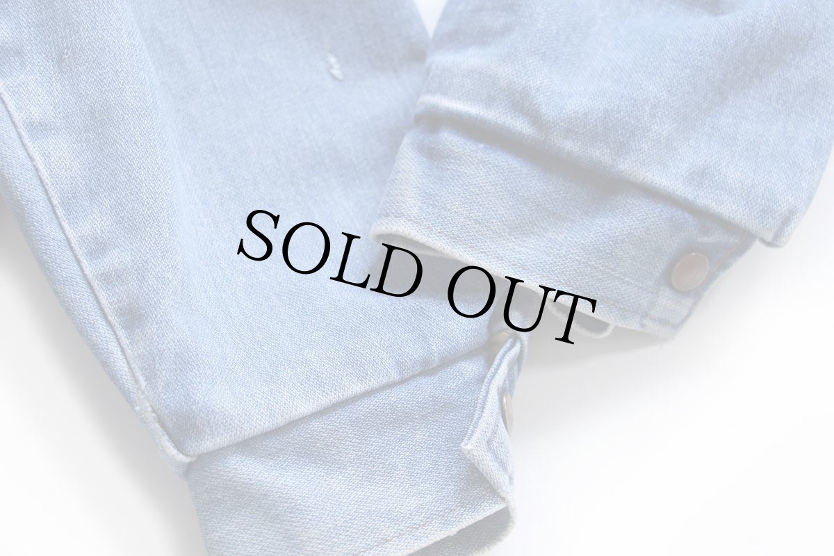 画像8: 70s USA製 Wranglerラングラー ダメージ ボアライナー デニム ランチコート L (8)