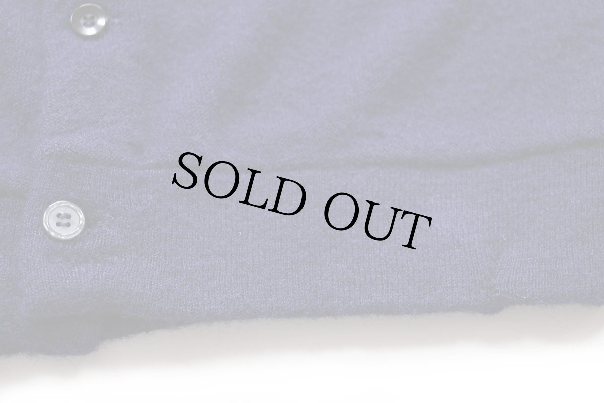 画像6: 70s USA製 IZOD OF LONDON ワンポイント パール編み アクリルニット カーディガン 紺★LACOSTEラコステ (6)