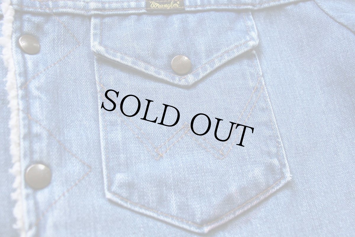 画像6: 70s USA製 Wranglerラングラー ダメージ ボアライナー デニム ランチコート L (6)