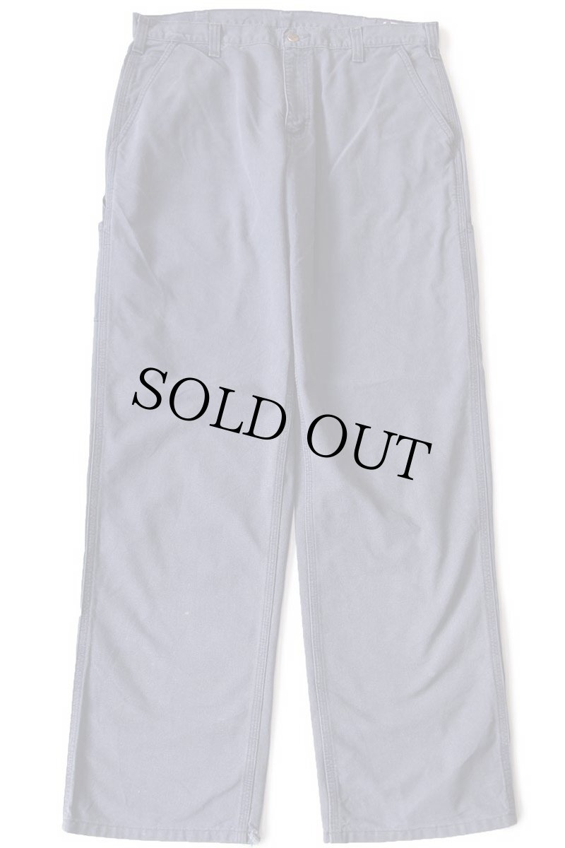 画像2: メキシコ製 carharttカーハート ライトダック地 ペインターパンツ ネイビー フェード W36 L34 (2)