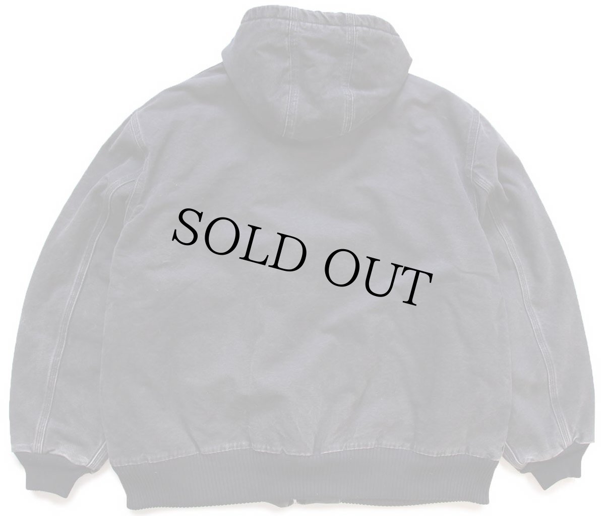 画像2: メキシコ製 carharttカーハート 刺繍入り キルティングライナー ダック地 アクティブジャケット パーカー 黒 フェード XL (2)