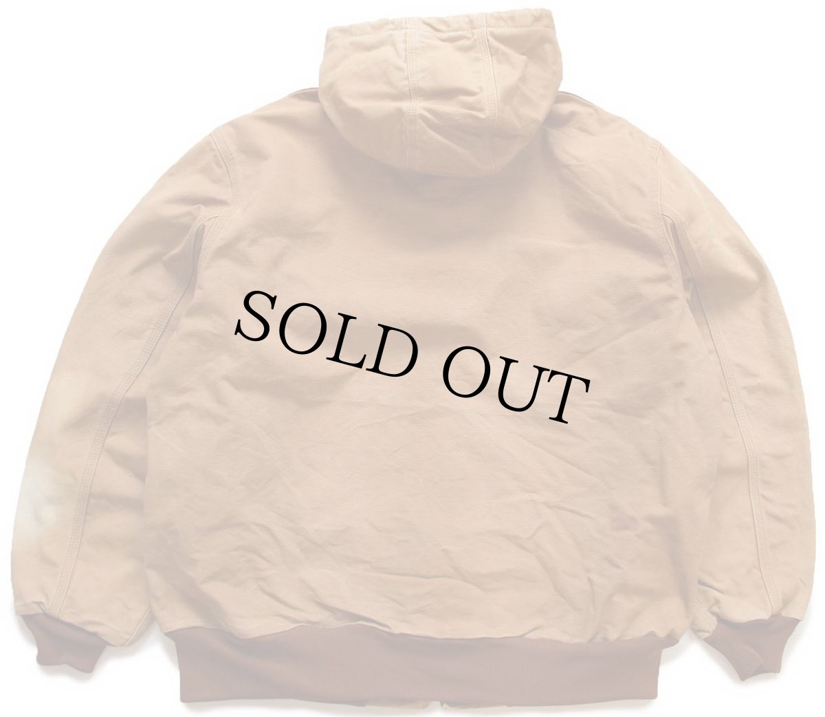 画像2: 00s USA製 carharttカーハート Westec 刺繍 裏サーマル ダック地 アクティブジャケット パーカー 茶 フェード XL (2)