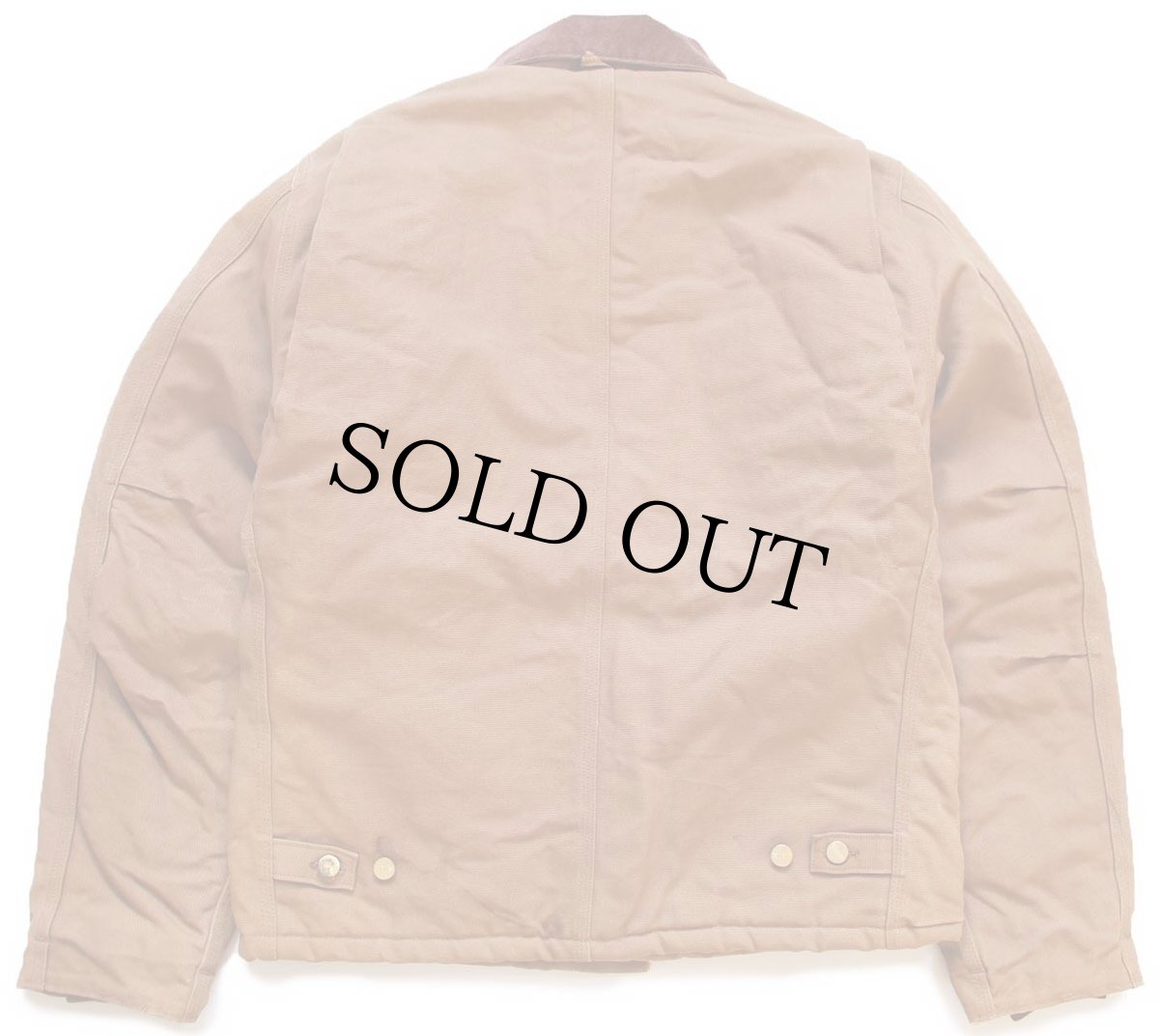 画像2: 00s USA製 carharttカーハート キルティングライナー ダック地 トラディショナルジャケット 茶 フェード 42T (2)