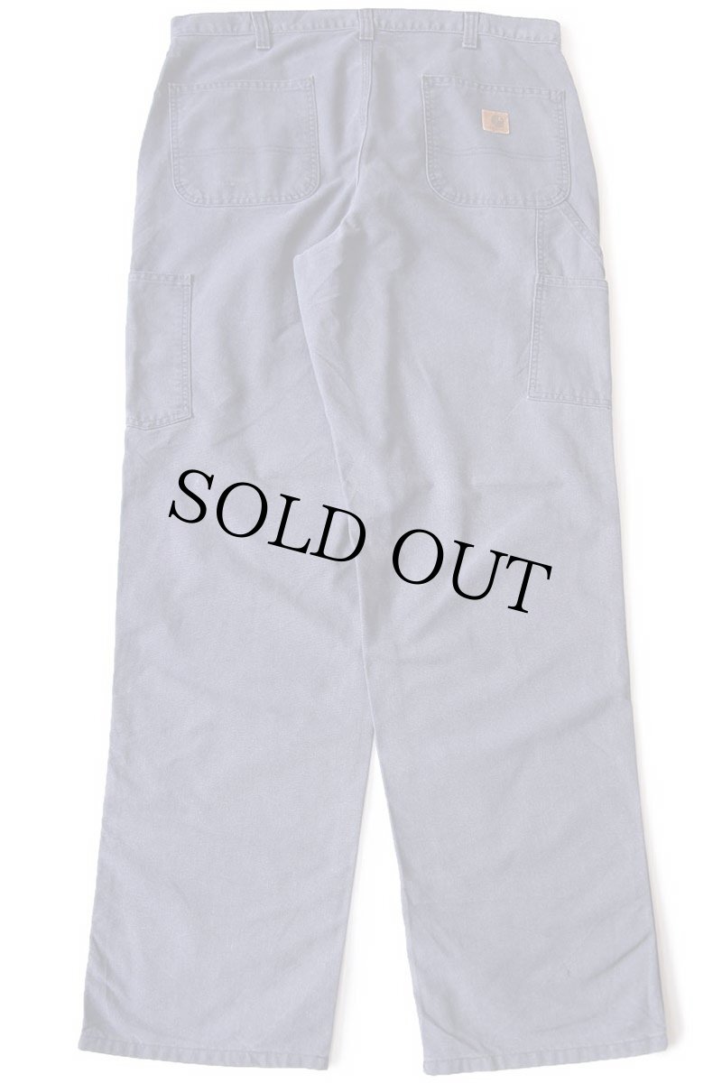 画像3: メキシコ製 carharttカーハート ライトダック地 ペインターパンツ ネイビー フェード W36 L34 (3)