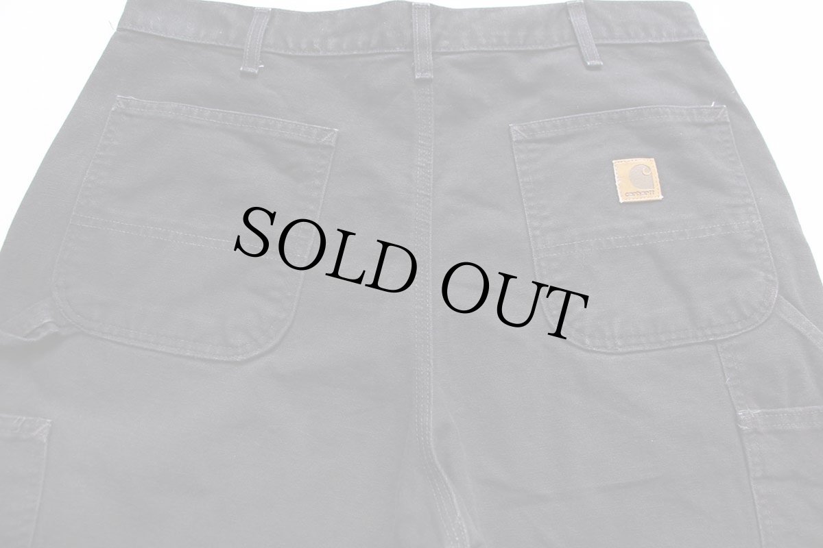 画像5: 00s メキシコ製 carharttカーハート ペンキ飛び ダック地 ペインターパンツ 黒 w36 L32 (5)