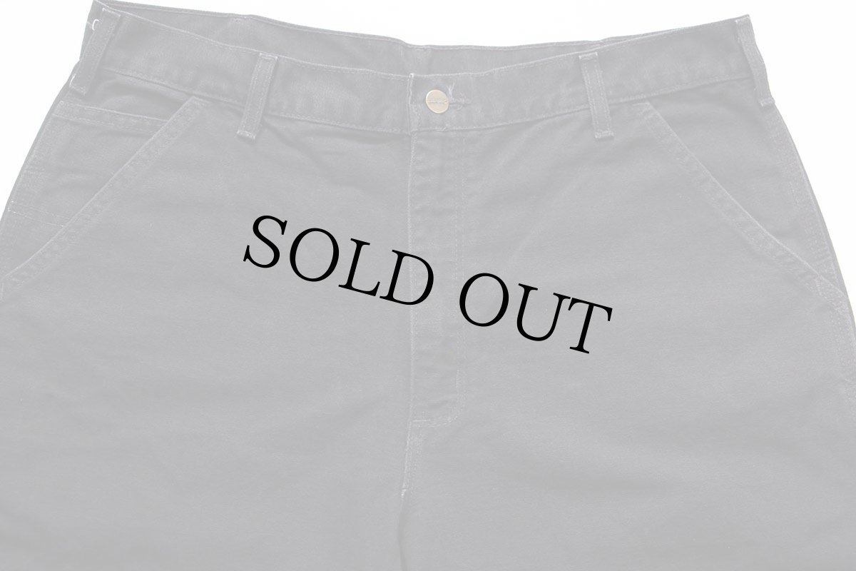 画像4: 00s メキシコ製 carharttカーハート ペンキ飛び ダック地 ペインターパンツ 黒 w36 L32 (4)