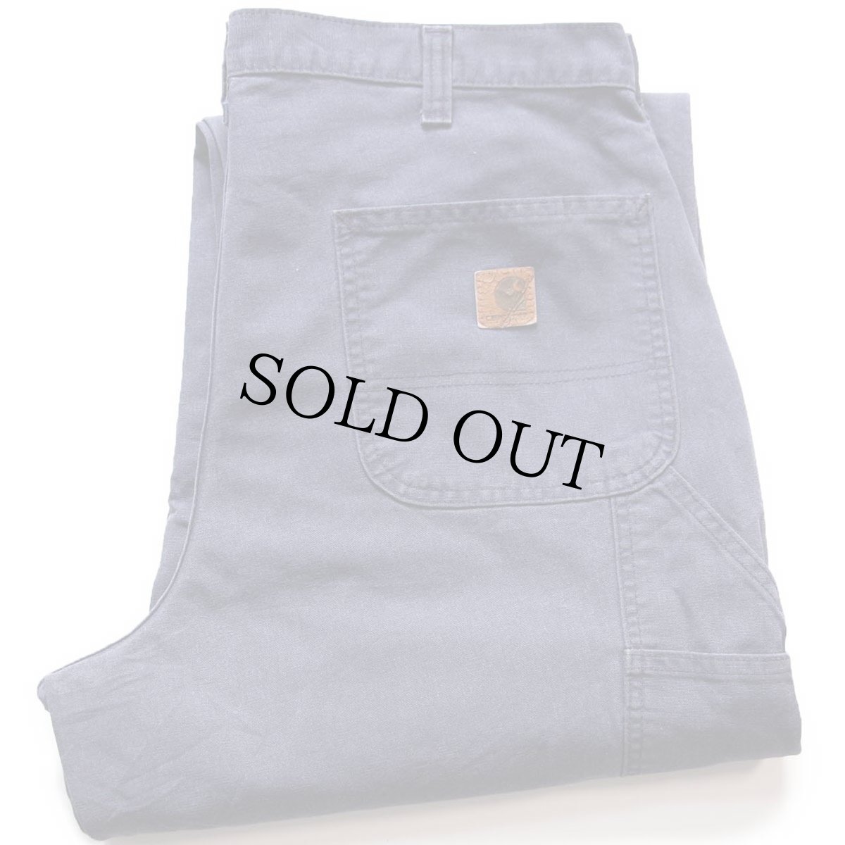 画像1: メキシコ製 carharttカーハート ライトダック地 ペインターパンツ ネイビー フェード W36 L34 (1)