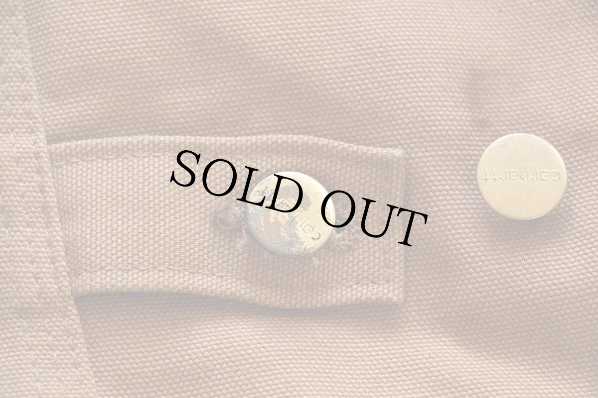 画像8: 00s USA製 carharttカーハート キルティングライナー ダック地 トラディショナルジャケット 茶 フェード 42T (8)