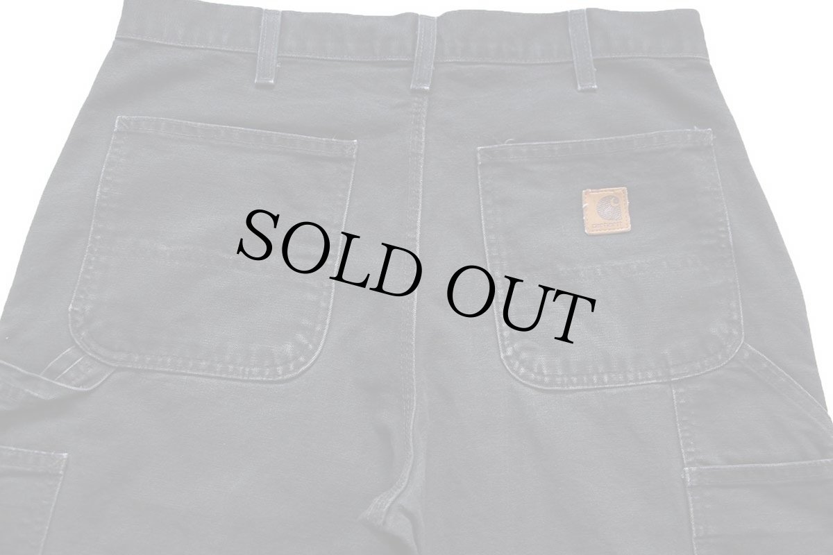 画像5: 00s メキシコ製 carharttカーハート ダック地 ペインターパンツ 黒 w32 L34 (5)