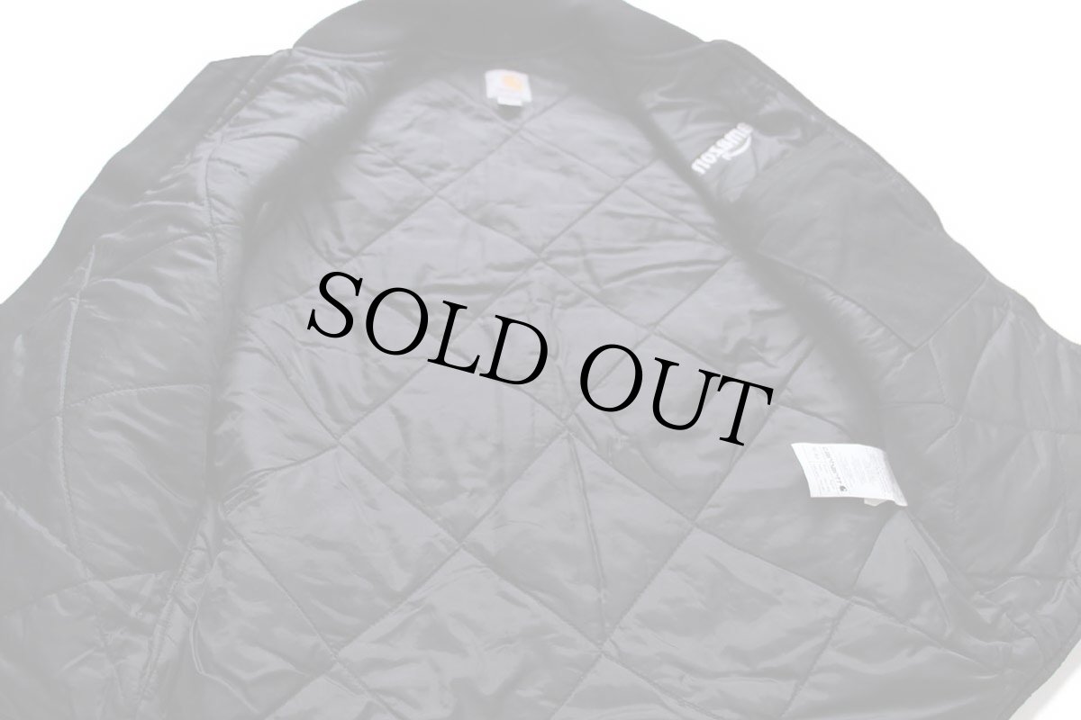 画像6: carharttカーハート amazonアマゾン ロゴ刺繍 キルティングライナー ダックベスト 黒 S (6)