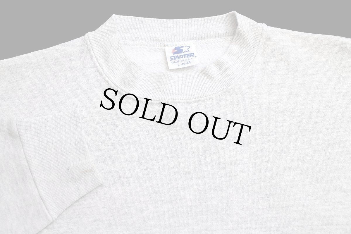 画像3: 90s USA製 STARTERスターター 無地 スウェット 杢ライトグレー L★ブランク (3)