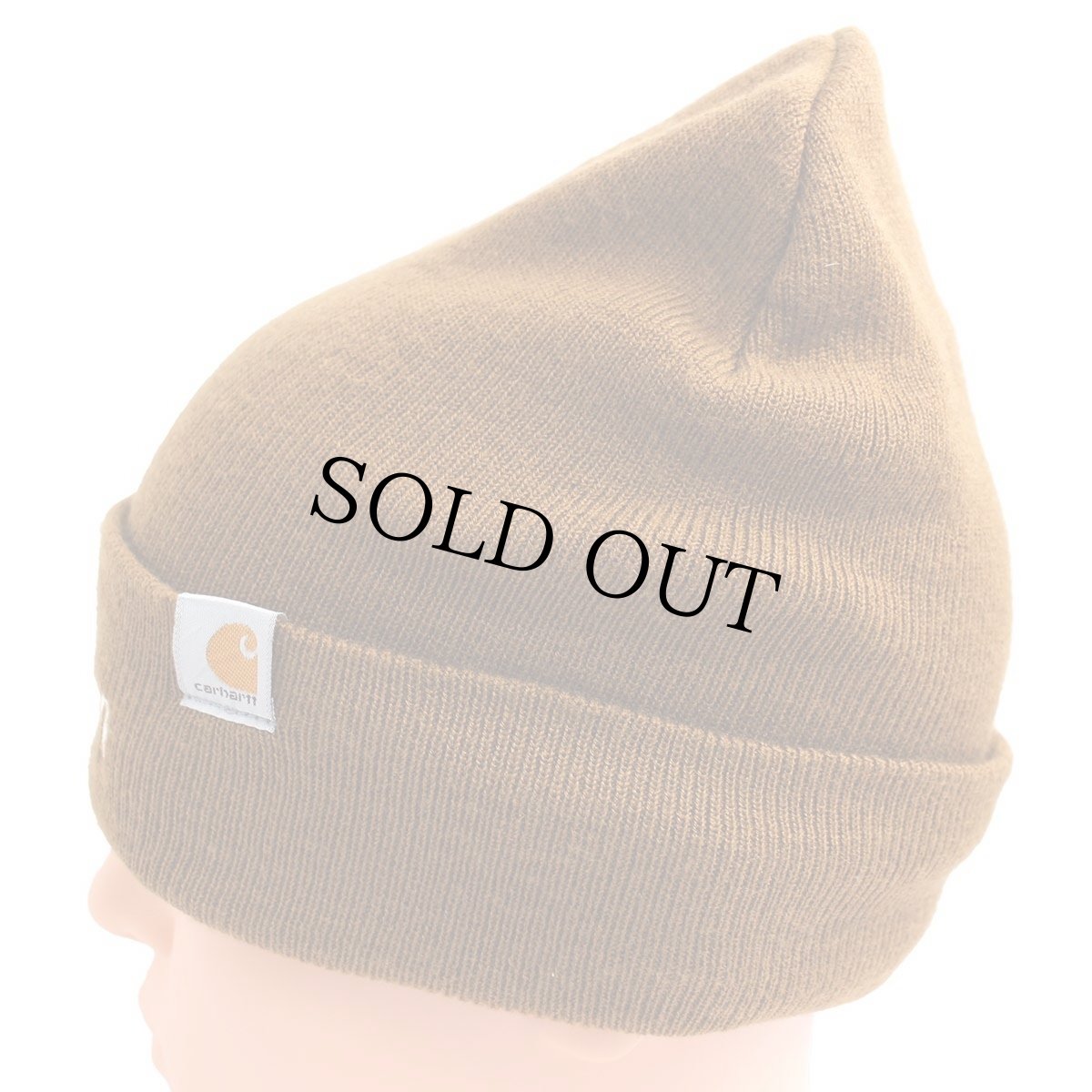 画像2: carharttカーハート amazonアマゾン ロゴ刺繍 アクリル ニットキャップ 茶★ニット帽 (2)