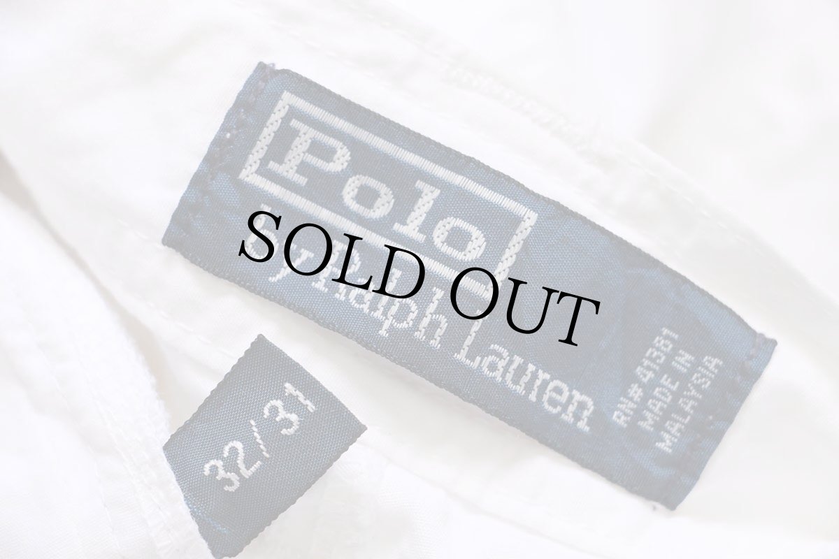 画像6: 00s ポロ ラルフローレン コットンポプリン カーゴパンツ 白 32/31 (6)