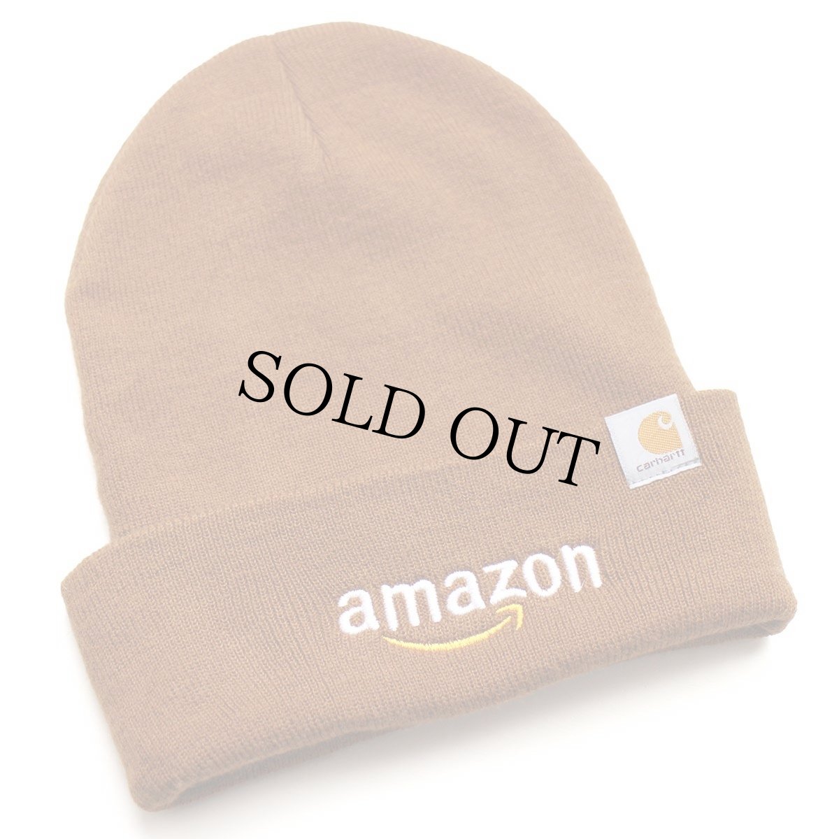 画像5: carharttカーハート amazonアマゾン ロゴ刺繍 アクリル ニットキャップ 茶★ニット帽 (5)